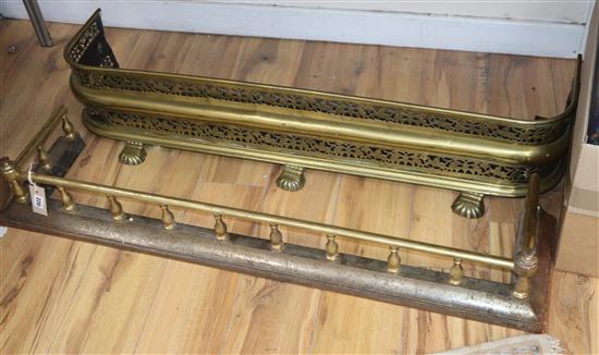 Two 19th century brass fenders